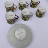 Suite of 12 coffee cups