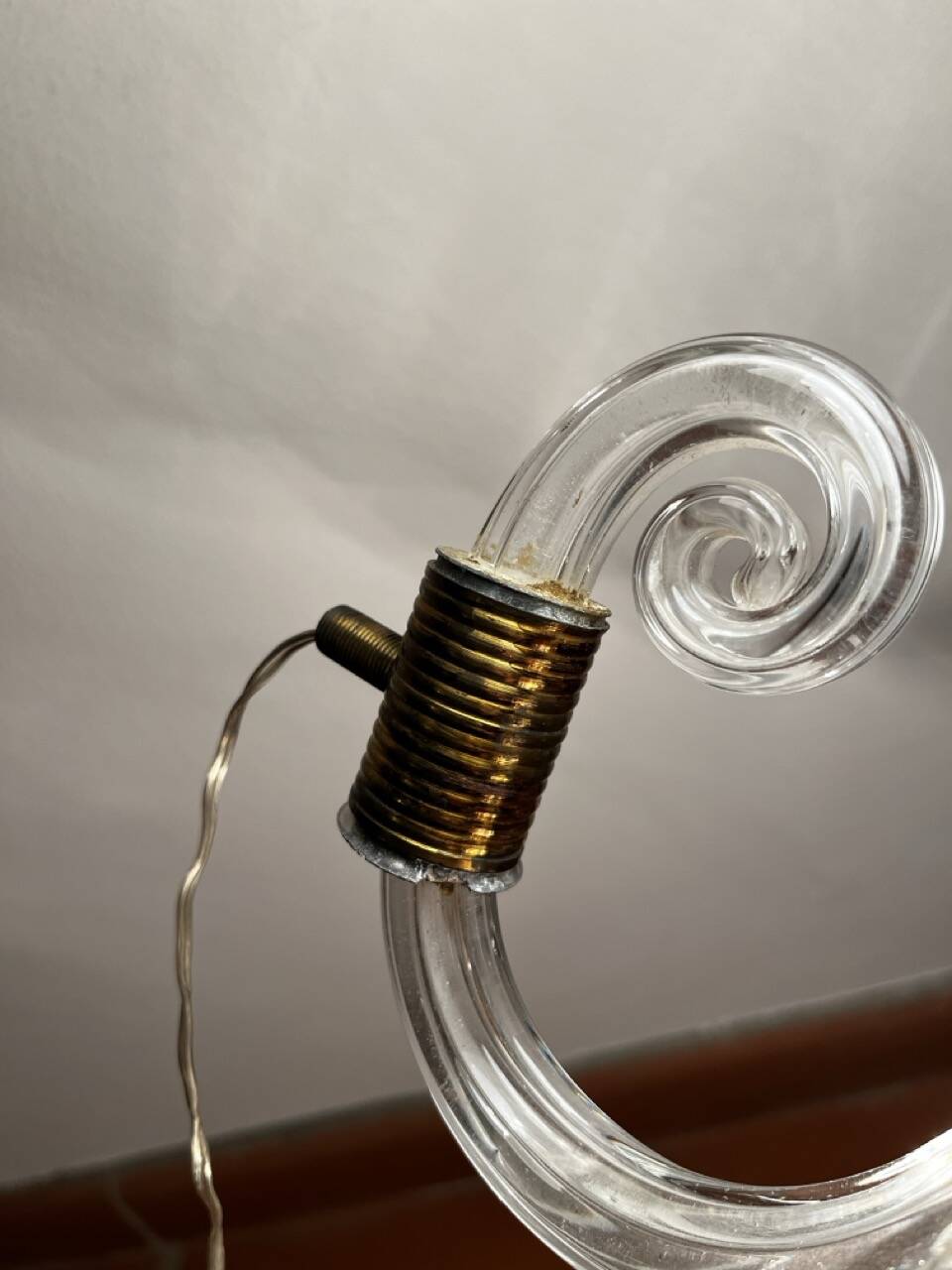 Wall lamp art-deco, italia, anni '30, mouth blown Murano glass style Barovier & Toso Wall lamp art-deco,