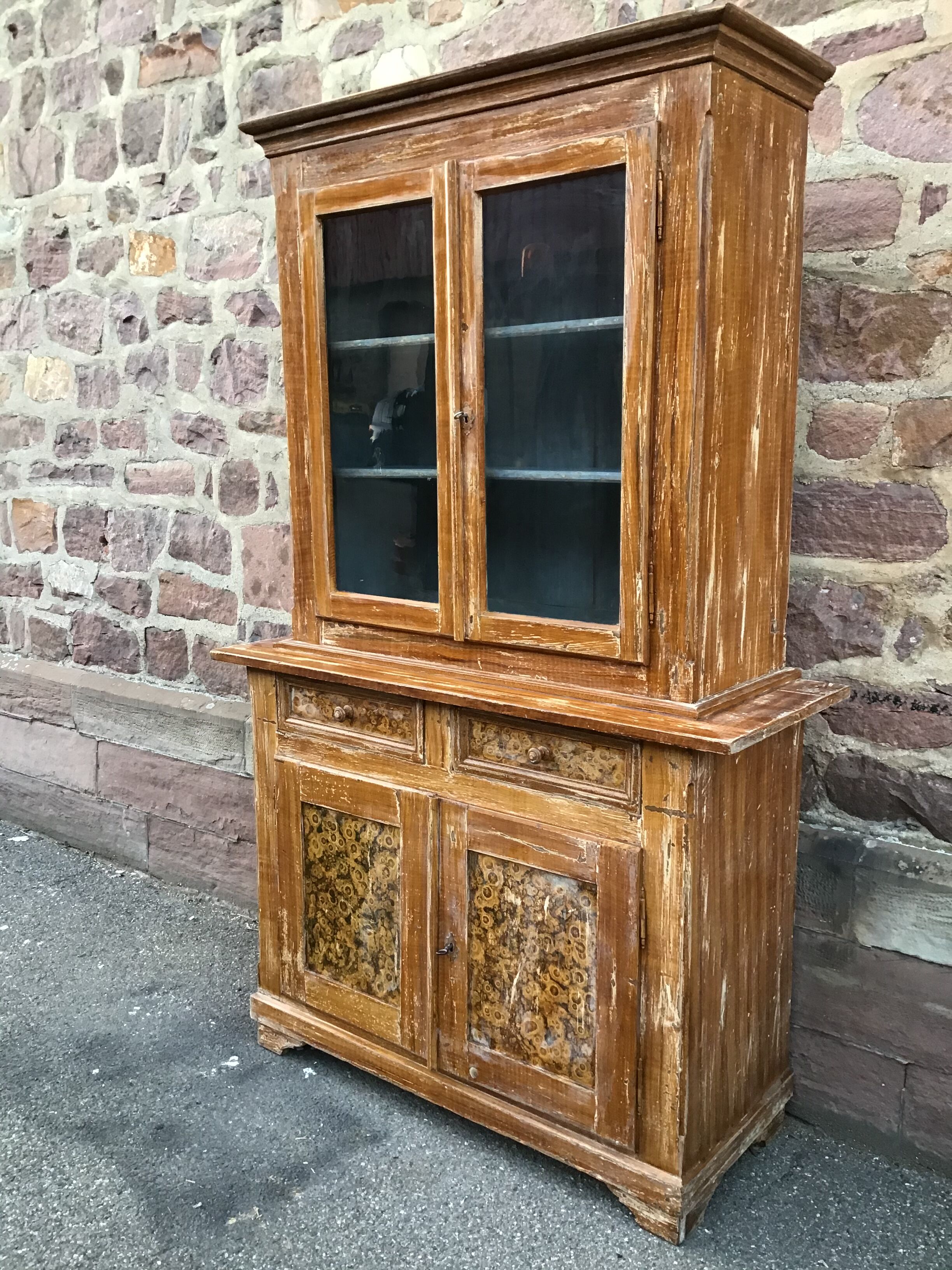 Buffet 2 corps sapin Alsace cottage 1920