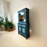 Blue flea market cabinet / display case