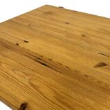 Vintage coffee table pinewood minimalist 1970s design