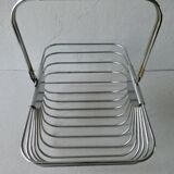 Chrome metal basket, 70s
