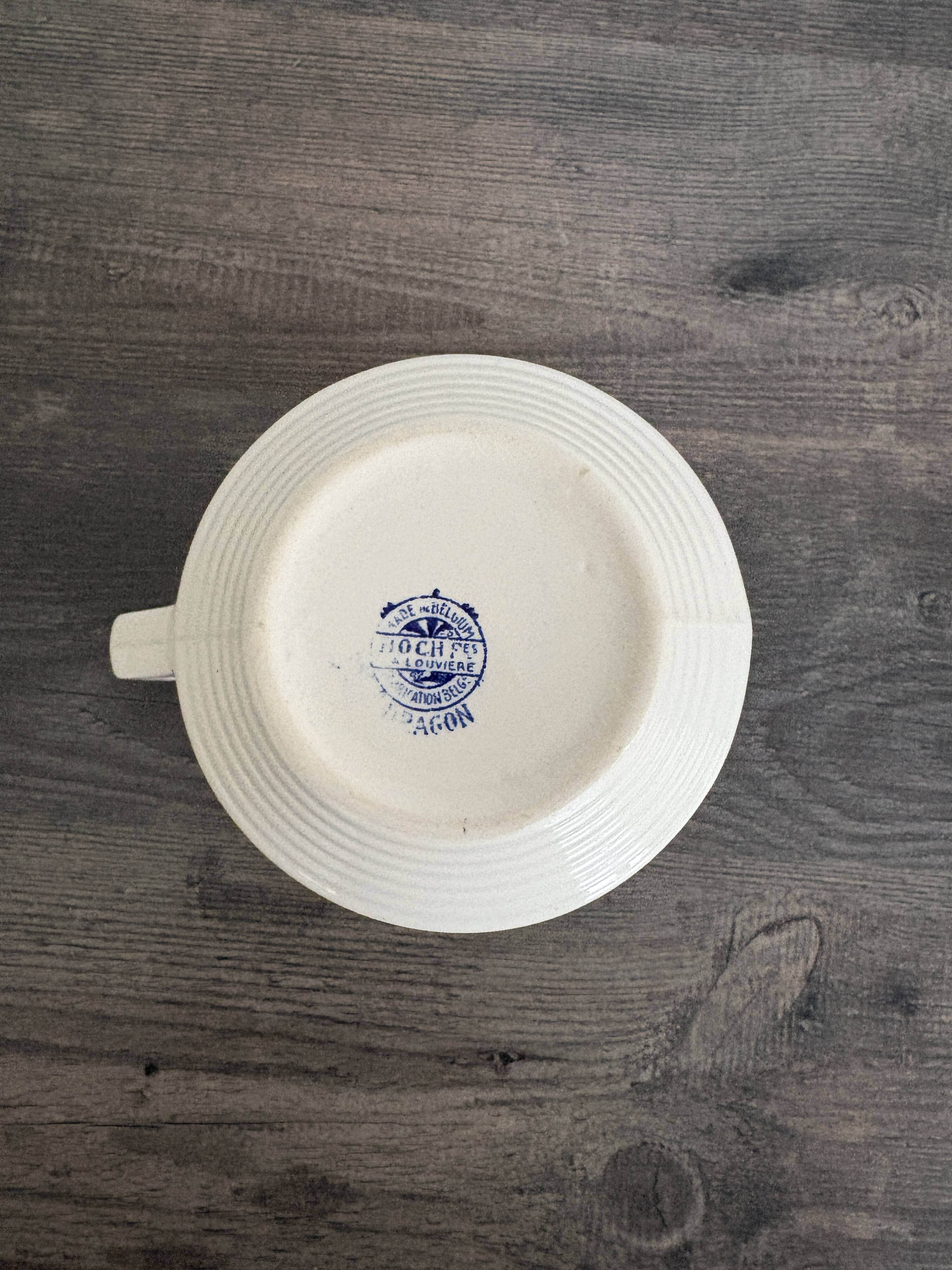 Antique milk jug Boch La Louvière Dragon model