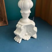 Bassano ceramic lamp with fringed shade