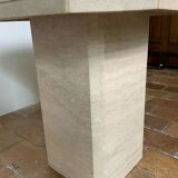 High table or pedestal table in travertine