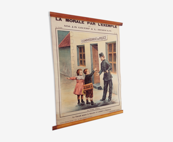 Affiche de 1920 La Morale Par L'exemple