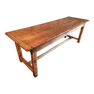 Table de chasse ancienne de ferme française – Auvergne, fin du XIXe siècle