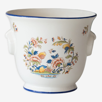 Ceramic bucket decoration flowers bird and butterfly