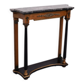Elegant Italian Console Table, Black Marble Top, 1950s Empire Revival
