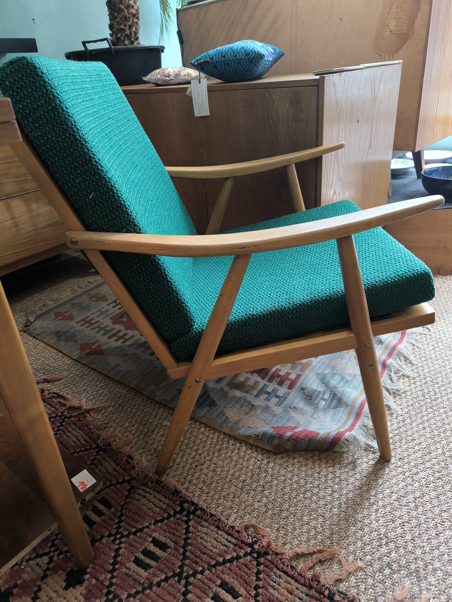 Pair of boomerang armchairs Thonet