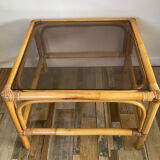 Tabb bo the vintage rattan and smoked glass bass