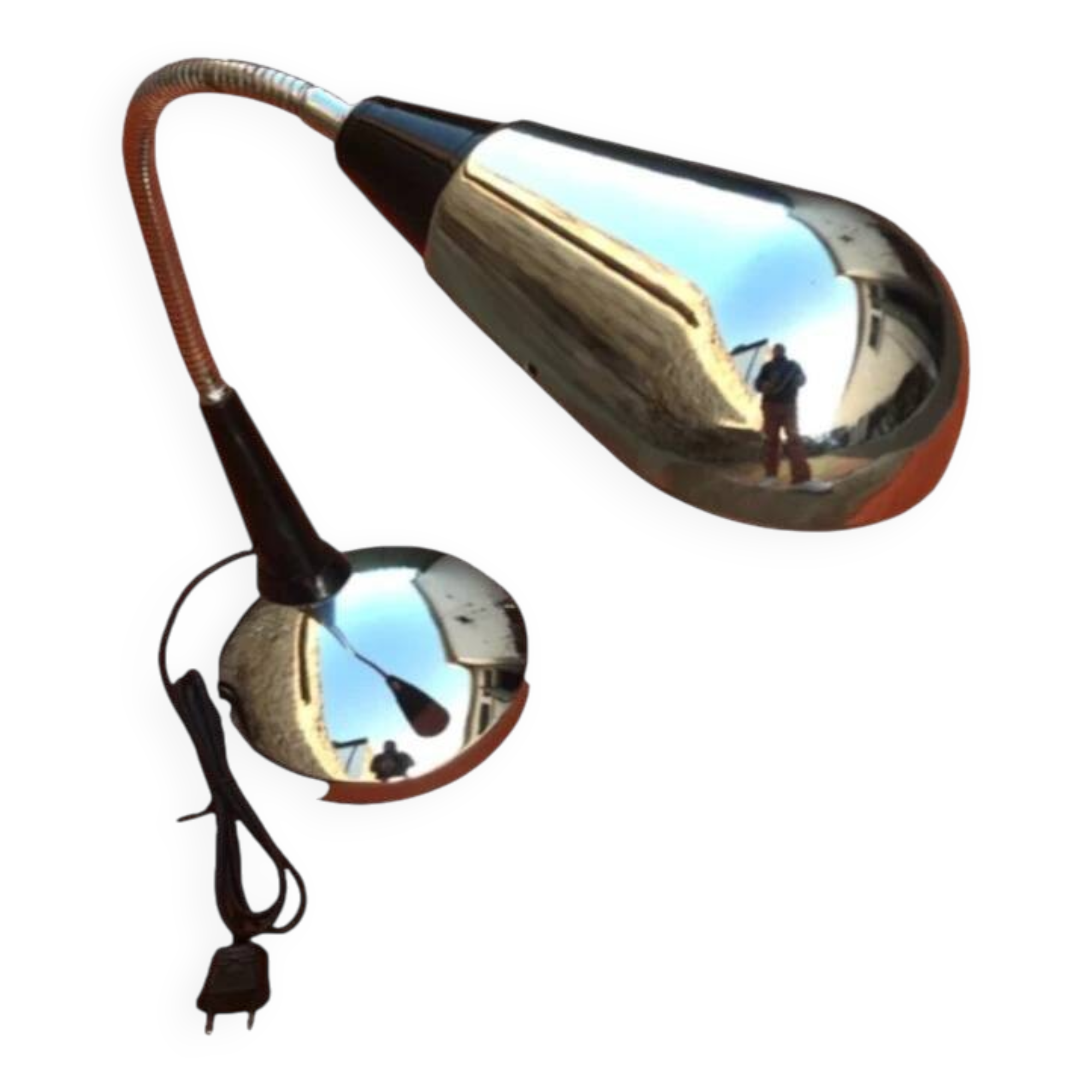 Lampe de bureau italienne dans le style d'Angelo Gaetano Sciolari, années 1970