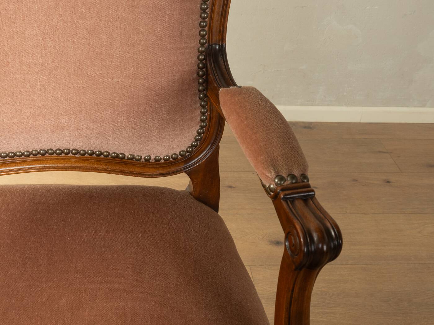 Rococo dining chairs, set of 6, circa 1900, baroque style