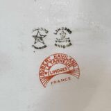 Service of 10 diabolo egg cups, 2 salt cellars and Haviland porcelain tray and