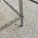 Square coffee table in marble and stainless steel - 1980s design