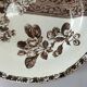 Antique plate with brown floral decoration, Grand dépôt E. Bourgeois
