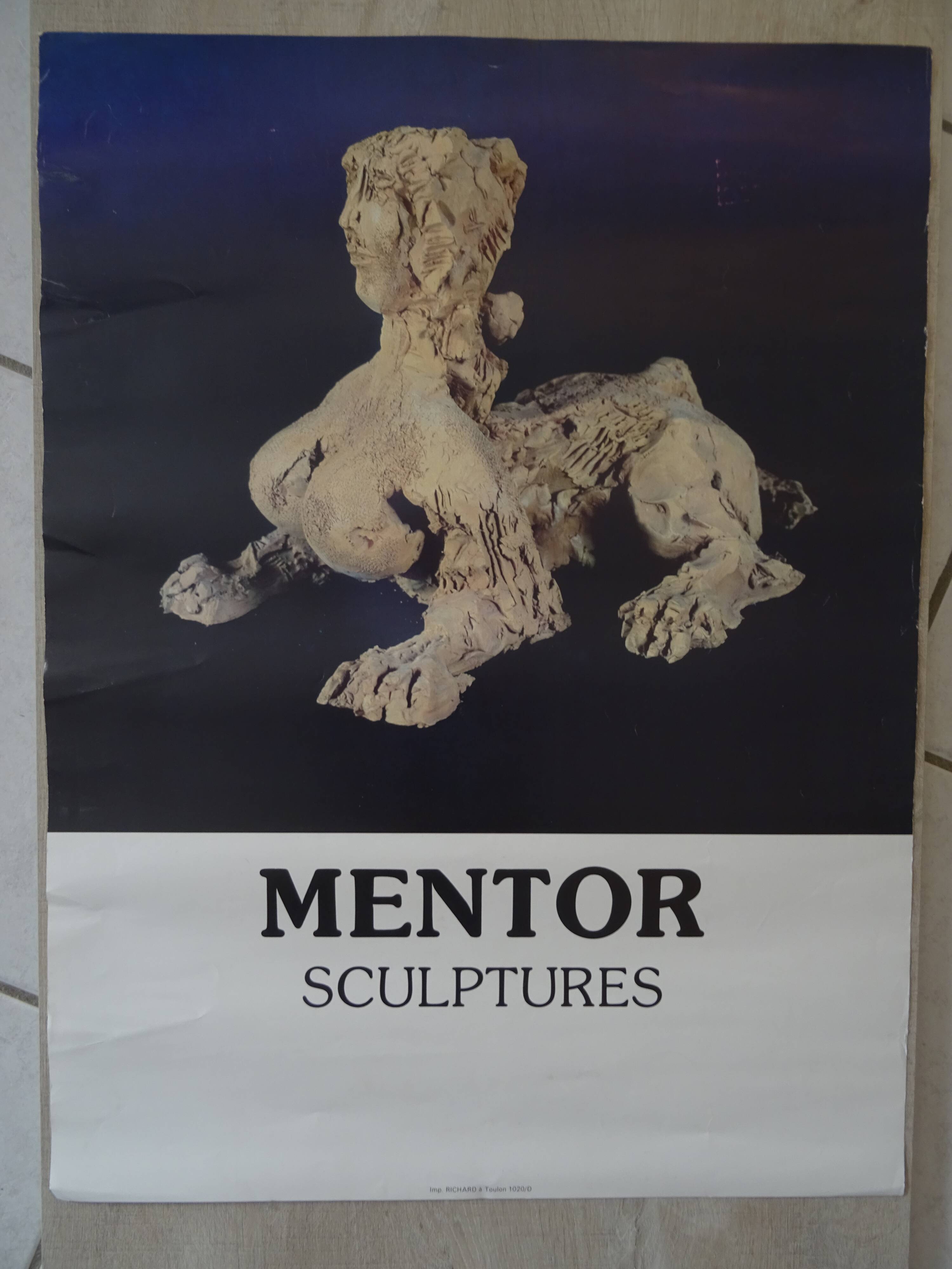 Poster exhibition blasco mentor sculptures galerie guigné paris 1982