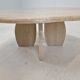 Table basse en travertin italien, années 1980
