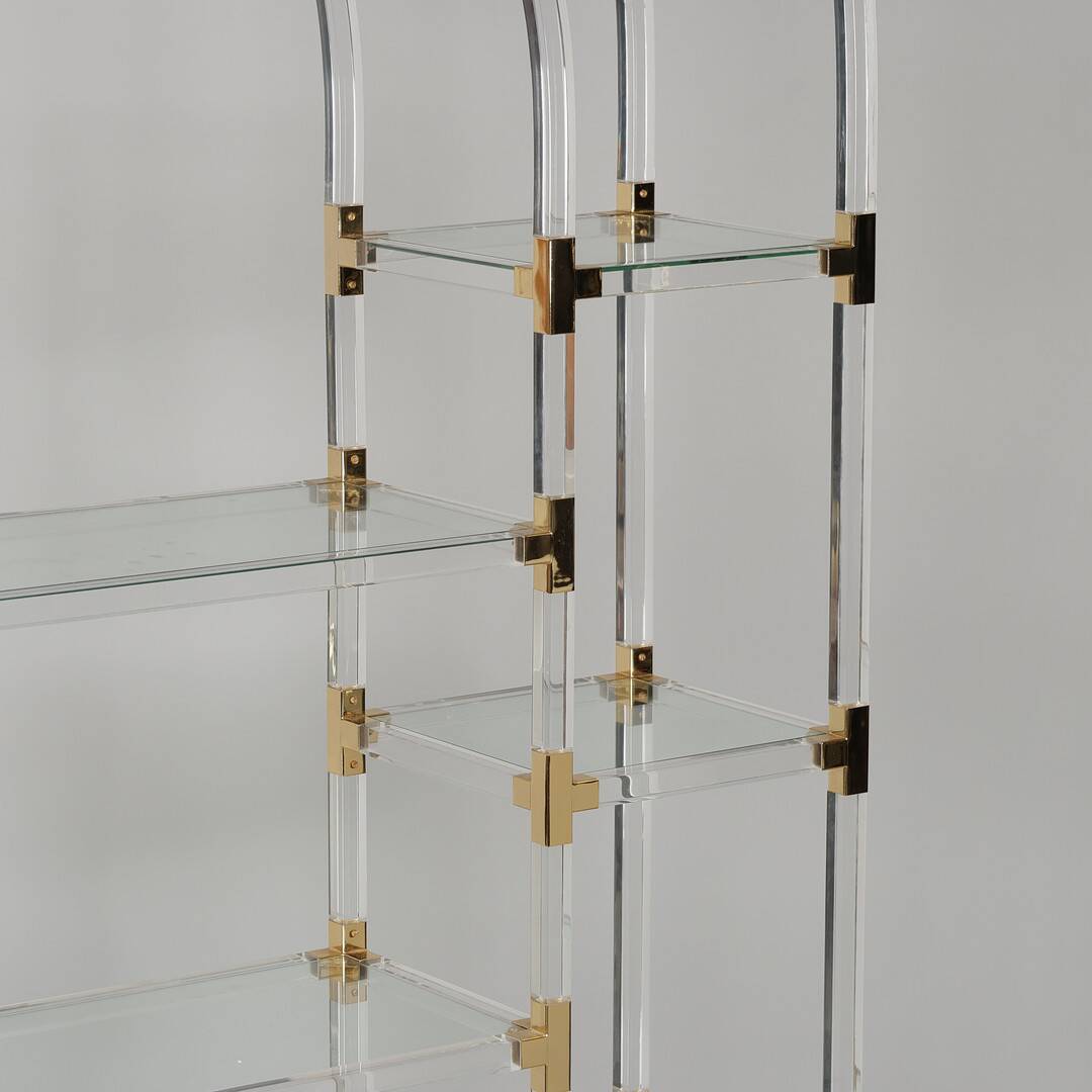 Vintage plexiglass étagère by Charles Hollis Jones, 1970s