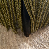 Green velvet toad armchair