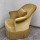 Golden velvet toad armchair