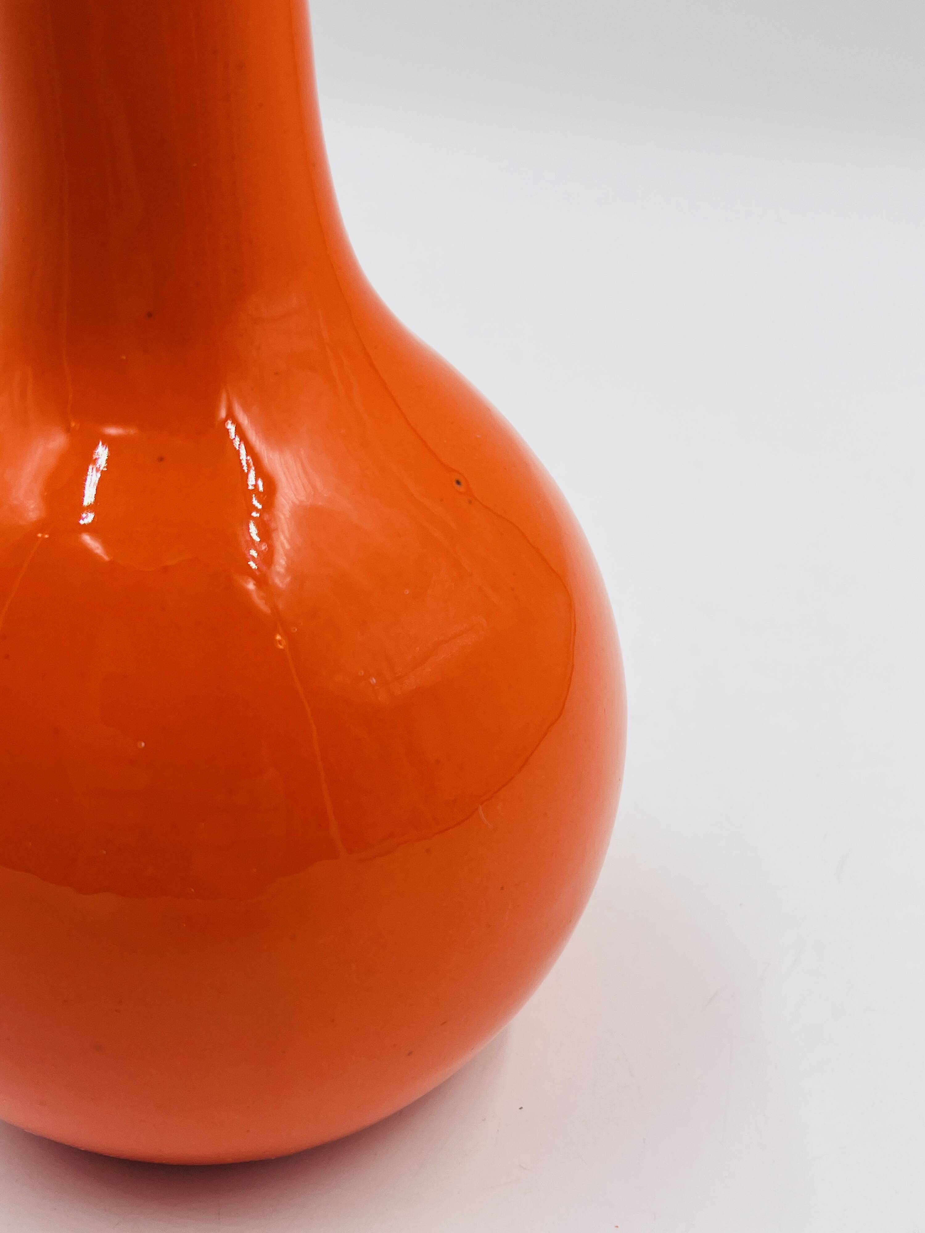 Vase céramique orange Italy