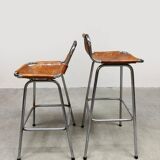 Tabourets de bar au design vintage 'Les Arcs' Charlotte Perriand