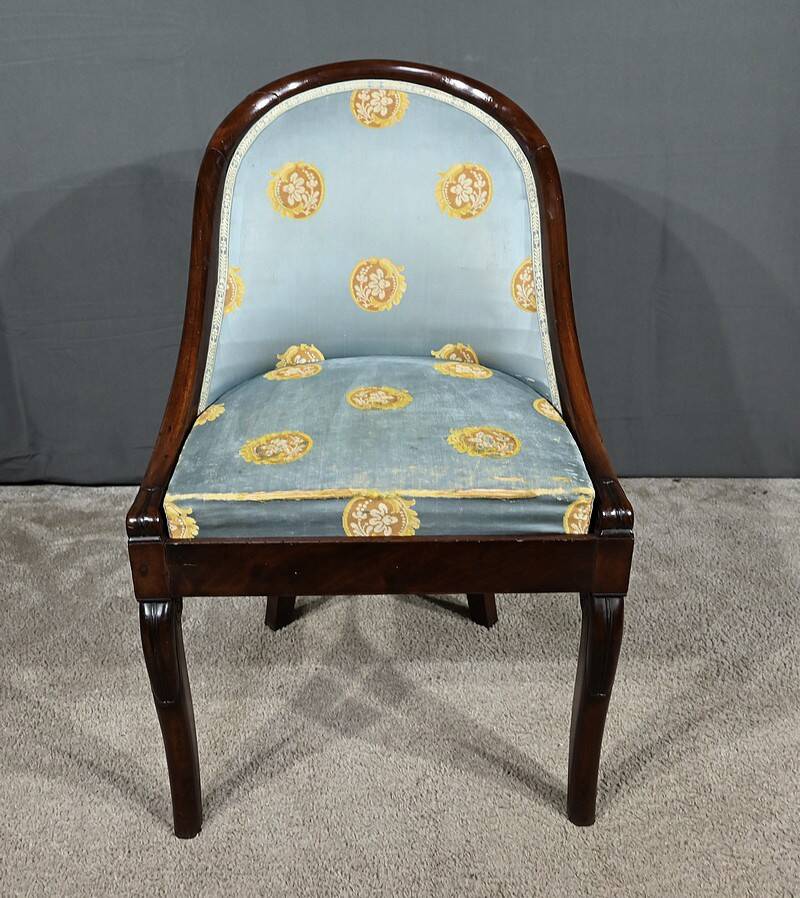 Pair of Mahogany Gondola Chairs, Restoration period – Part 1 of the 19th century