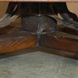 Antique Art Nouveau Victorian hand-carved revolving library.