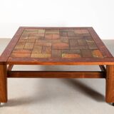 Scandinavian coffee table in rosewood and ceramic