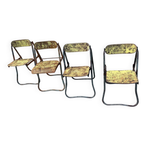4 chaises bienaise pliantes
