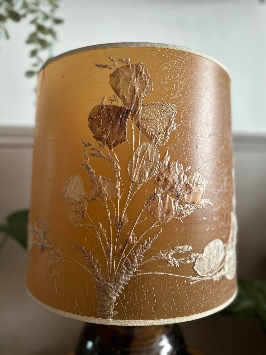 Sandstone ball lamp by Guy Baudat, vintage ceramic