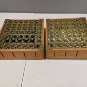 A pair of ceiling lights from Swedish Alda 1980s.