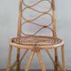 Paire de chaises en bambou et rotin années 70