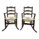 Paire de fauteuils pailles rustiques à bascule - rocking-chair chair