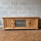 TV cabinet in solid pitch pine - 1960s
