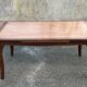 Large extendable table, marquetry, oak, vintage, 1950s