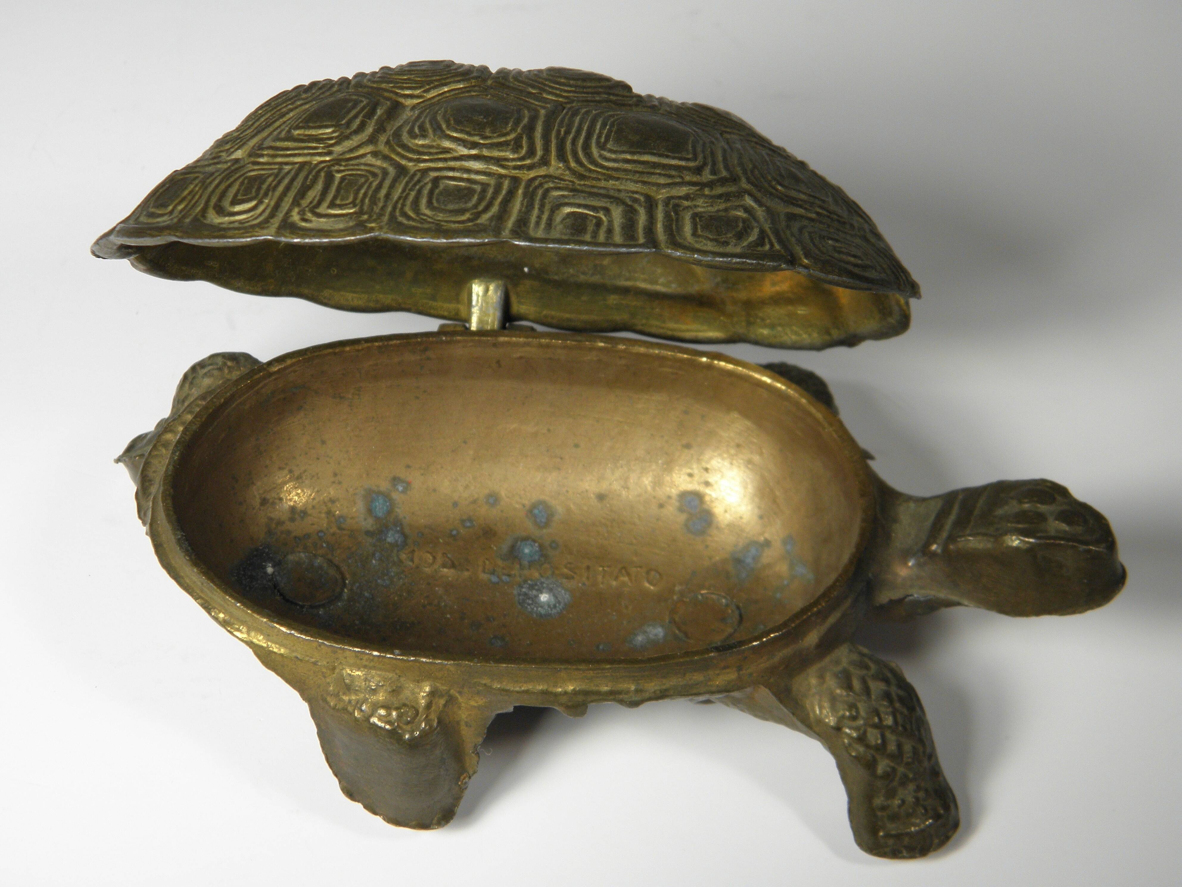 "turtle" ashtray in brass