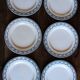 A set of 6 flat plates Terre de Fer Guirlandes Louis XVI Salins