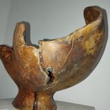 70s olive wood monoxyl cup