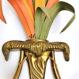 Maison Baguès, three bronze appliques decorated with camel heads and palm leaves