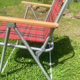 Checkered camping chair