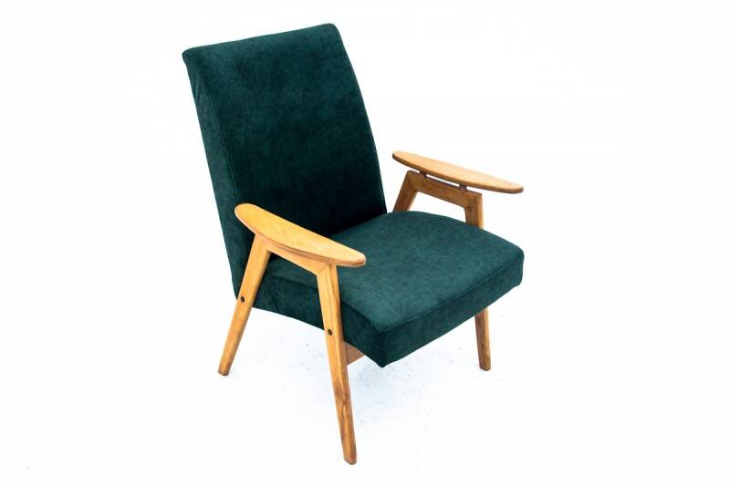 Two vintage green armchairs by Jaroslav Šmídek for Jitona, Czechoslovakia, 1960s