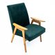 Two vintage green armchairs by Jaroslav Šmídek for Jitona, Czechoslovakia, 1960s