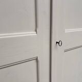 Restored 1930 art deco wardrobe, pure linen color