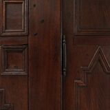 French 16th Century Antique oak hand carved wardrobe