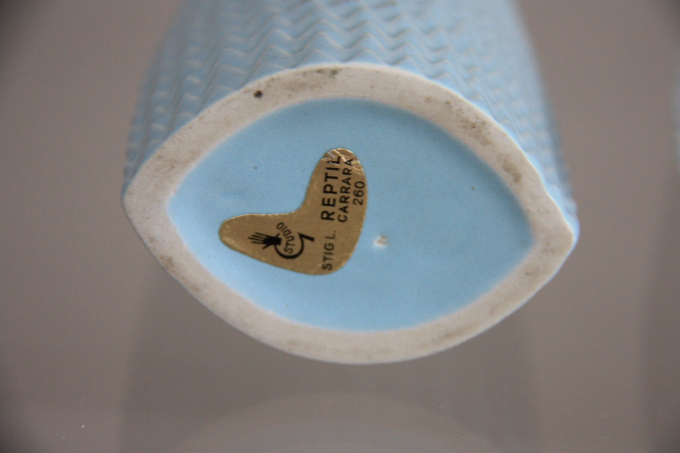 Set of 3 vases from the 'reptile' serie Stig Lindberg for Gustavsberg Sweden 1953