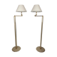 Pair of flexible lacquer and brass lamps, 1970 s