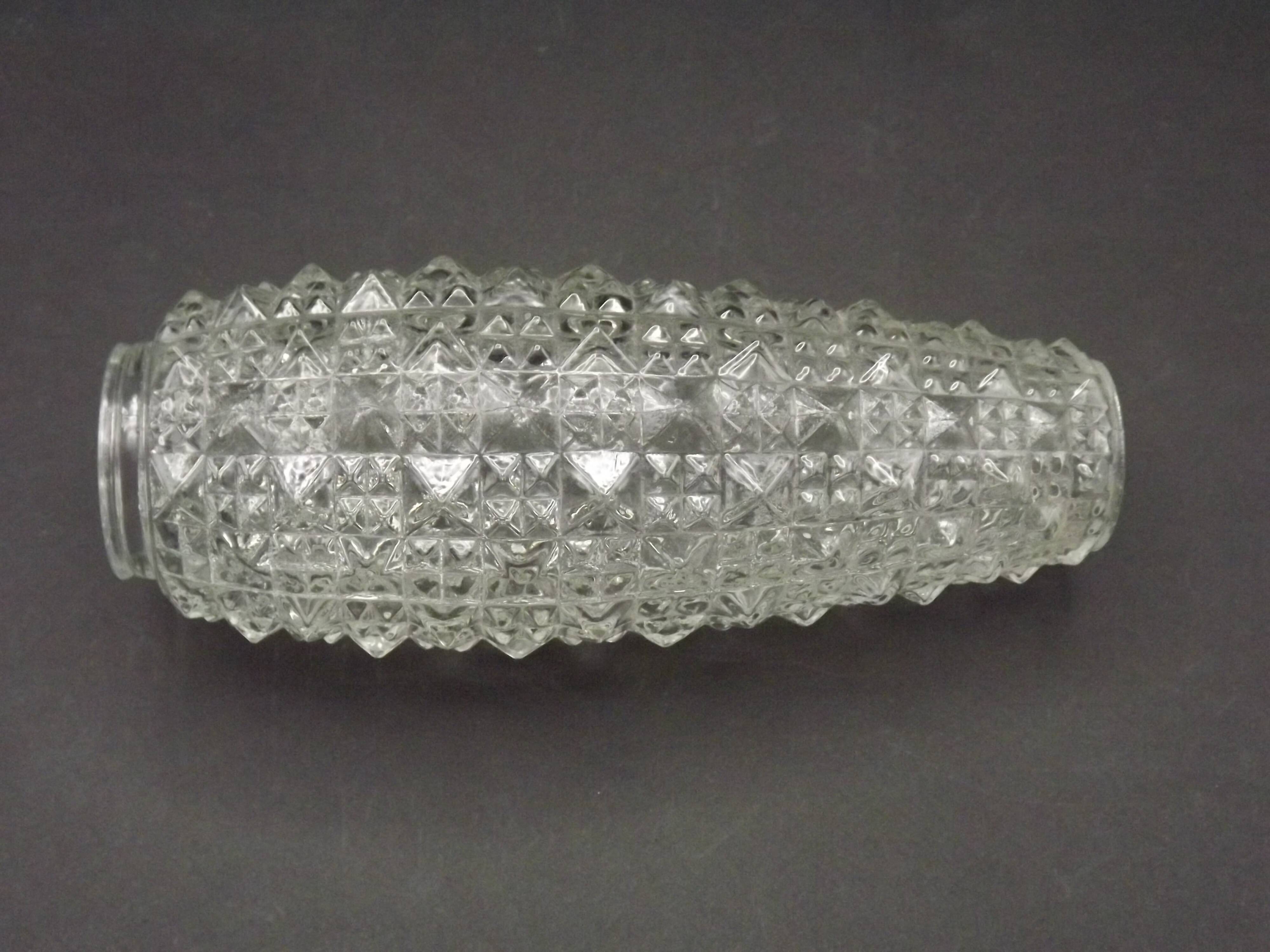 Pair of Vintage Cut Glass Retro Replacement Shades for Chandeliers/Wall Lights