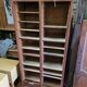 Antique double curtain cabinet in oak